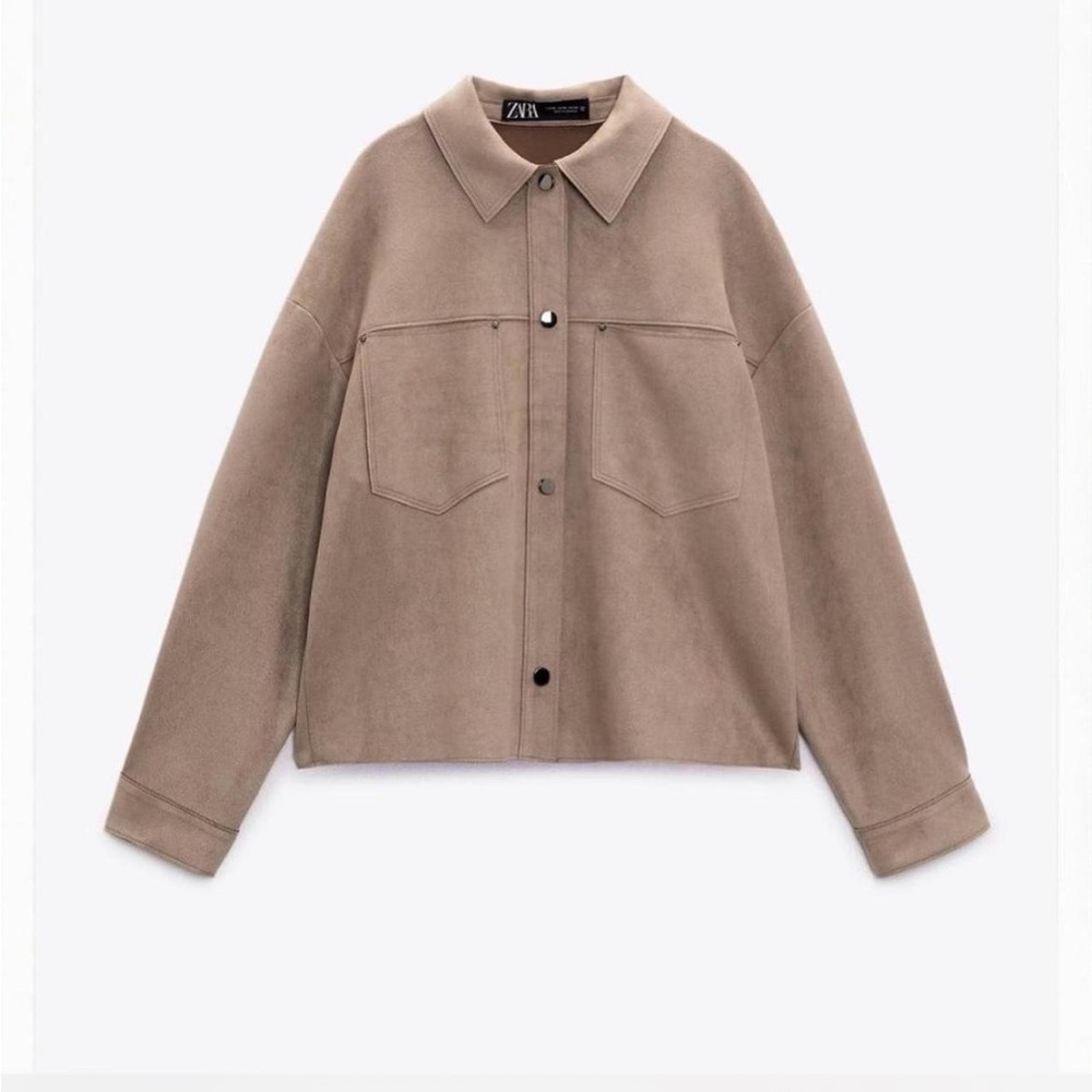 NWT Zara faux suede jacket!!🤎